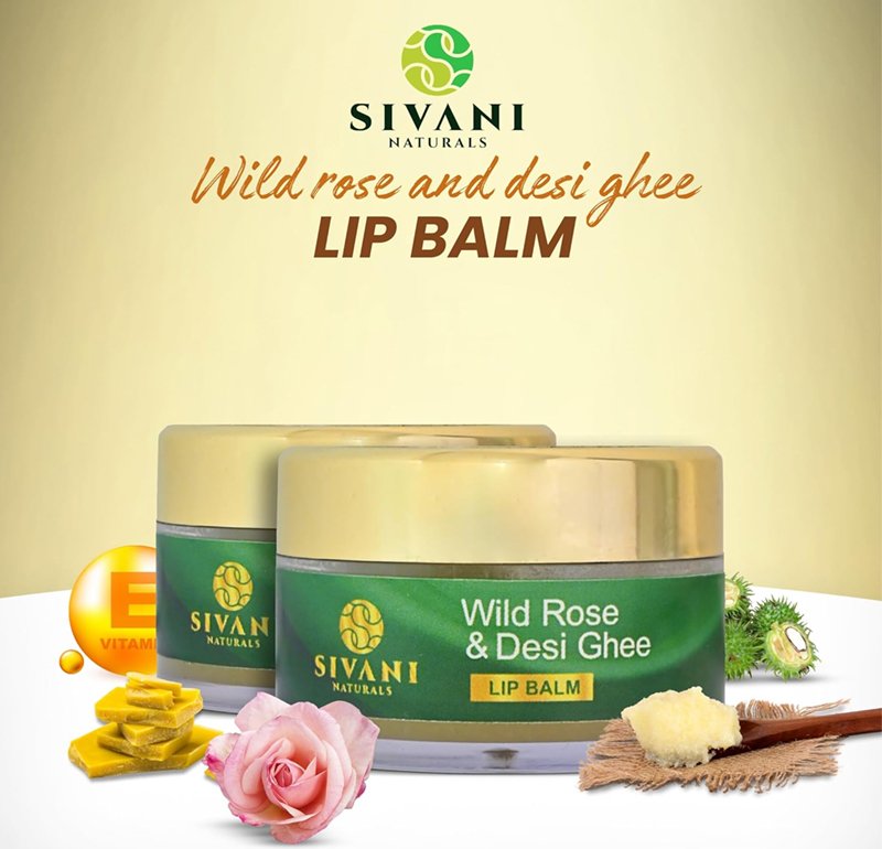 Sivani Rose Ghee Lip Balm Duo